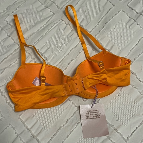 SAVAGE X FENTY WARM ME UP ORANGE NOT SORRY MICROFIBER LOW-CUT BALCONETTE BRA - Picture 3 of 3